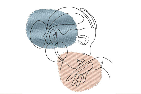 Abstract Woman One Line Art