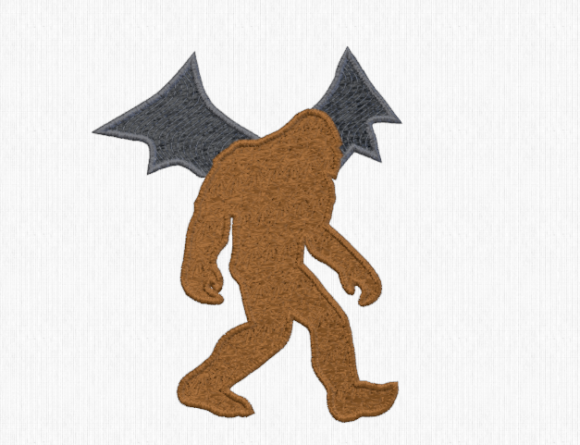Bigfoot with Bat Wings