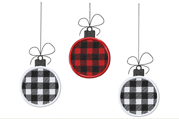 Christmas Balls Plaid