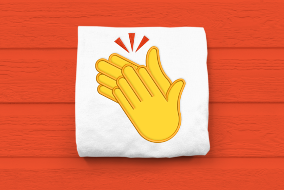 Clapping Hands Emoji Applique