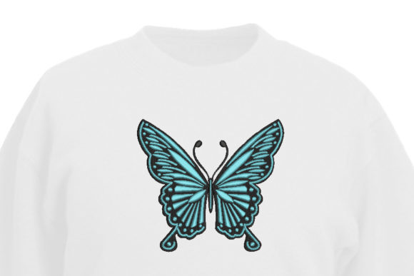 Decorative Blue and Black Butterfly