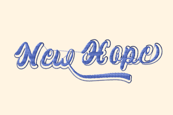 New Hope Blue Shadowed Lettering