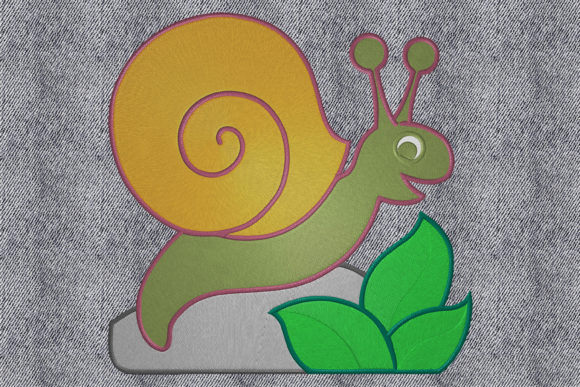 Snail Embroidery Design